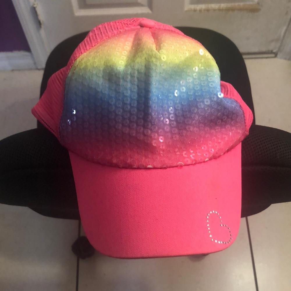 Rainbow pink Justice hat